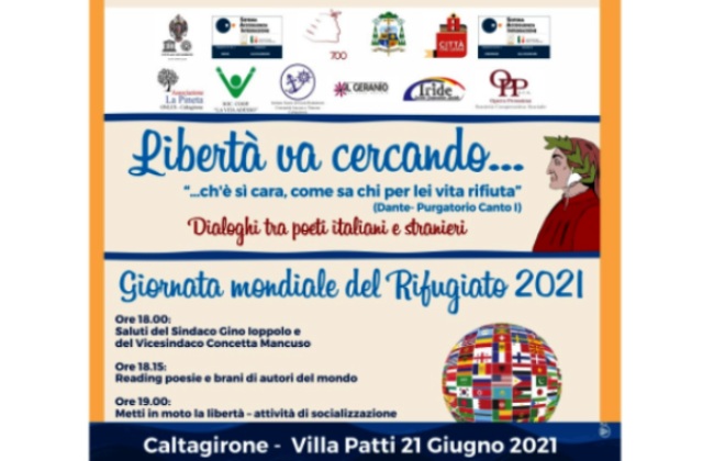 Lunedì 21 giugno, Caltagirone celebra Giornata mondiale del Rifugiato, alle 18, a Villa Patti